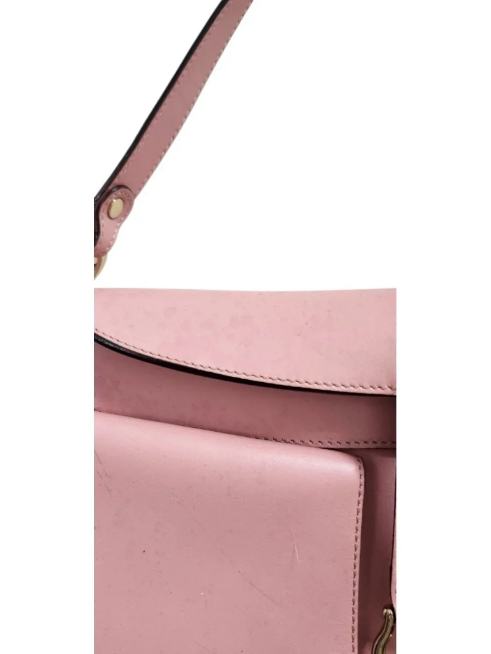 Kate Spade New York Pink Leather Shoulder Bag Purse Gold Hardware Y2K Vintage